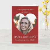 ロマンチックフォト誕生日カード妻 | 52歳または年齢なし カード (黄色い花)