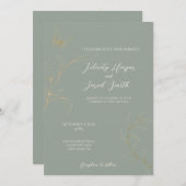 ロマンチックフォレスト結婚式招待状 招待状 (正面/裏面)