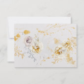 ロマンチックフォーマルな魅力的な結婚植物薬 出欠カード (裏面)