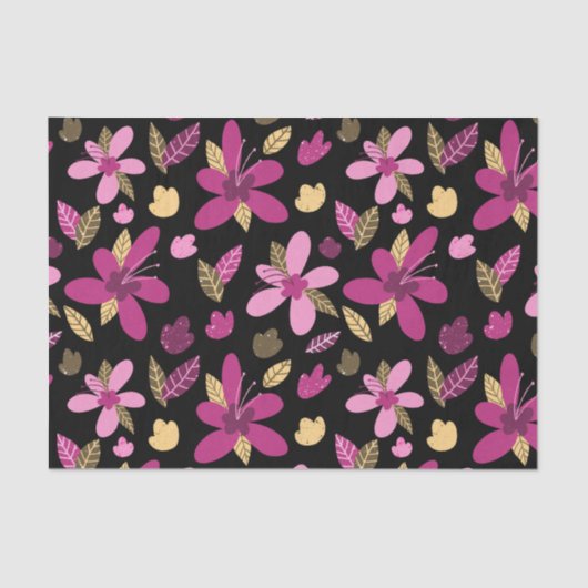 ロマンチックフラワーズティッシュペーパー 薄葉紙 (正面)