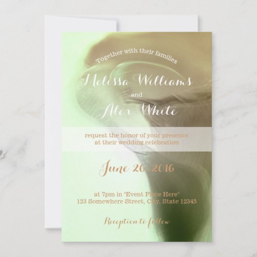 ロマンチックフラワー結婚詳細 招待状 (正面)