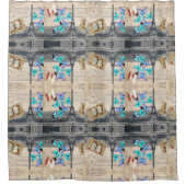 ロマンチックフランスのなフランス旅行パリエッフェルタワー シャワーカーテン (正面)