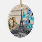 ロマンチックフランスのなフランス旅行パリエッフェルタワー セラミックオーナメント (右)