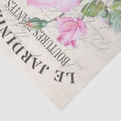 ロマンチックフランスのなヴィンテージピンク牡丹の花 薄葉紙 (詳細)