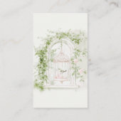 ロマンチックフランスのガーデンシャトーディスプレイブライダル エンクロージャーカード (裏面)