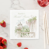 ロマンチックフランスのガーデンシャトーブライダルシャワー スタンダードランチョンナプキン (インサイチュ)