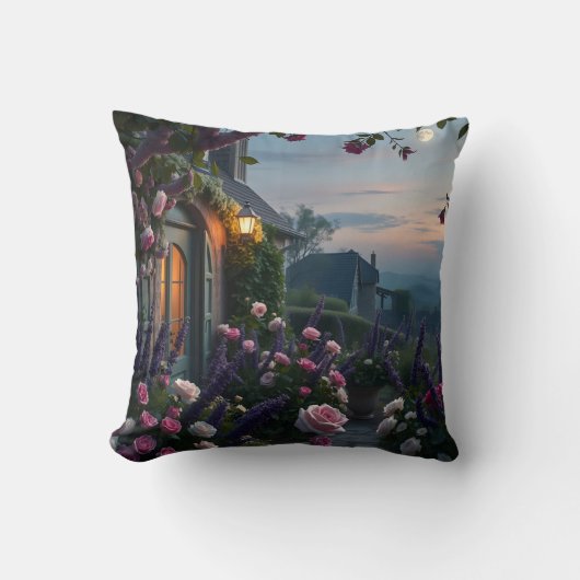 ロマンチックフランスのシャトーコアコテージガーデンアットトゥウィル クッション (正面)