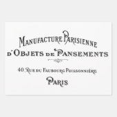 ロマンチックフランスのヴィンテージ広告 ラッピングペーパーシート (正面3)