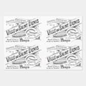 ロマンチックフランスのヴィンテージ広告 ラッピングペーパーシート (正面)