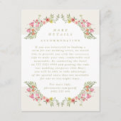 ロマンチックフローラアーチ春庭園の結婚式詳細 エンクロージャーカード (正面)