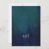 ロマンチックフローラエメラルドグリーン金ゴールド16誕生日 招待状 (裏面)