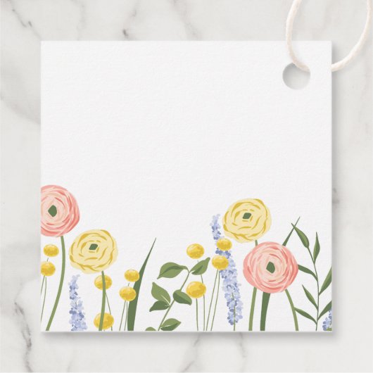 ロマンチックフローラエレガンスブライダルシャワーギフトラベル フェイバータグ (裏面)