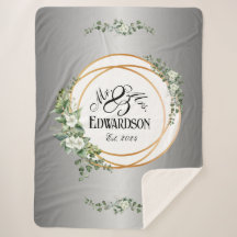 ロマンチックフローラシェルパブランケットゴールデンリングや輪