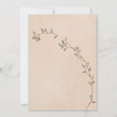 ロマンチックフローラスクリプトハンドドロッドシック結婚ズ セーブザデート (裏面)