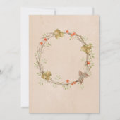 ロマンチックフローラスクリプトリース秋の結婚式 セーブザデート (裏面)