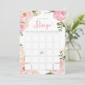 ロマンチックフローラブライダルシャワービンゴゲームカード (スタンド正面)