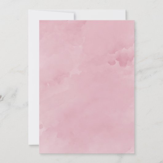 ロマンチックフローラブーケウェディングシャワー 招待状 (裏面)