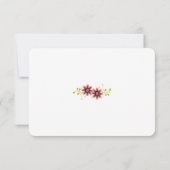 ロマンチックフローラブーケバナー結婚披露宴 招待状 (裏面)