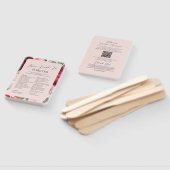 ロマンチックフローラブーケピンク結婚式 プログラムファン ハンドファン (組立なし)