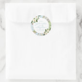 ロマンチックフローラマップ旅行テーマ優先ラベル ラウンドシール (バッグ)