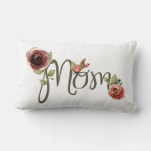 ロマンチックフローラママ装飾用クッション ランバークッション (裏面)