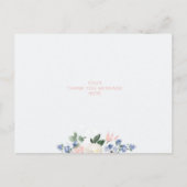 ロマンチックフローラメイド・オブ・オーナー(花嫁付き添い人)サンキューカード インビテーションポストカード (裏面)