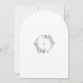 ロマンチックフローラモノグラムリースアー結婚チーズ 招待状 (裏面)