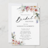 ロマンチックフローラユーカリプトゥスブケッツブライダルシャワー 招待状 (正面)