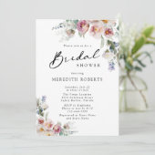 ロマンチックフローラユーカリプトゥスブケッツブライダルシャワー 招待状 (スタンド正面)