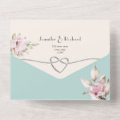 ロマンチックフローラ結婚トイル オールインワン招待状 (裏面)