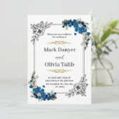 ロマンチックフローラ結婚式招待状 – ソフト 招待状 (スタンド正面)