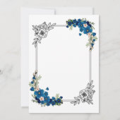 ロマンチックフローラ結婚式招待状 – ソフト 招待状 (裏面)