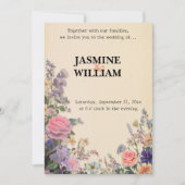 🌹ロマンチックフローラ結婚式招待状💒🌼 招待状 (正面)