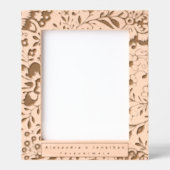 ロマンチックフローラ結婚新婚 レーザー彫刻フレーム (正面)