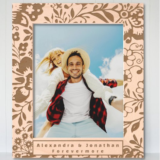 ロマンチックフローラ結婚新婚 レーザー彫刻フレーム