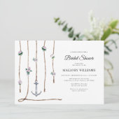 ロマンチックフローラ航海のいかりブライダルシャワーインビ 招待状 (スタンド正面)