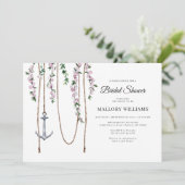 ロマンチックフローラ航海のいかりブライダルシャワー 招待状 (スタンド正面)