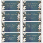 ロマンチックフローラ金ゴールドリース住所 シール (正面)