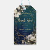 ロマンチックフローラ金ゴールド結婚リース ギフトタグ (正面)