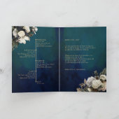 ロマンチックフローラ金ゴールド結婚リース 招待状 (内部)