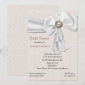 ロマンチックブライダルシャワーの招待 招待状 (正面/裏面)