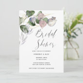 ロマンチックブライダルシャワーウォーターカラーユーカリ 招待状 (スタンド正面)
