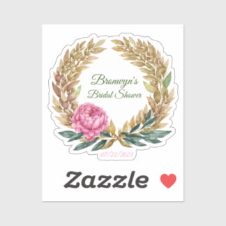 ロマンチックブライダルシャワーデザイン シール