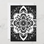 ロマンチックブラックタイ結婚式招待状 招待状 (裏面)