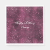 ロマンチックブルゴーニュスパークルグリジー誕生日 スタンダードランチョンナプキン (正面)