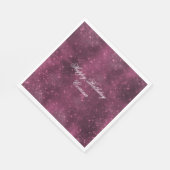 ロマンチックブルゴーニュスパークルグリジー誕生日 スタンダードランチョンナプキン (角)