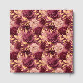 ロマンチックブルゴーニュ赤面結婚金ゴールドズゲストブック ゲストブック (裏面)