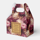 ロマンチックブルゴーニュ赤面金ゴールドボホ結婚ズ フェイバーボックス (裏面サイド)