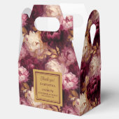 ロマンチックブルゴーニュ赤面金ゴールドボホ結婚ズ フェイバーボックス (オープン)