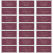 ロマンチックブルゴーニュ&金ゴールドゲスト住所 シール (正面)